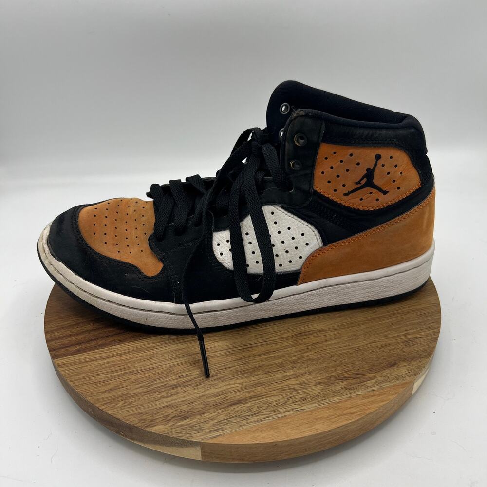 Nike Air Jordan 1 Mid Left Shoe Only Black Tan 7.5W